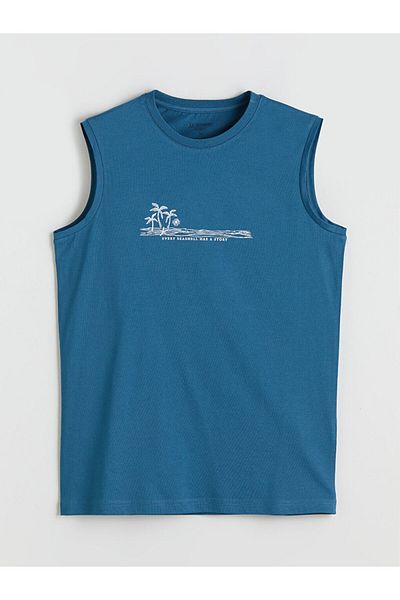 LC Waikiki Quality Parts from Celebi Store |   Crew Neck Printed Men's Sleeveless T-Shirt