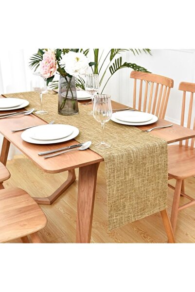 Generic Trczzone Faux Linen Double Layer Table Runner 72 Inch Long Farmhouse ...