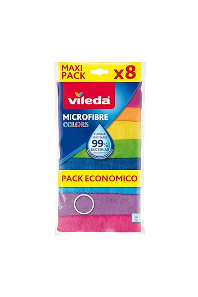 Generic Vileda Microfibre Cloth, Absorbent, Hygienic, Versatile, Durable & Washable 30x30cm - 8 Pcs