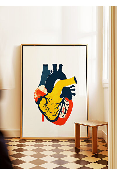 ARTHOUSECOLLECTIVE Poster medical - Ilustrație a inimii - Artă medicală moder...