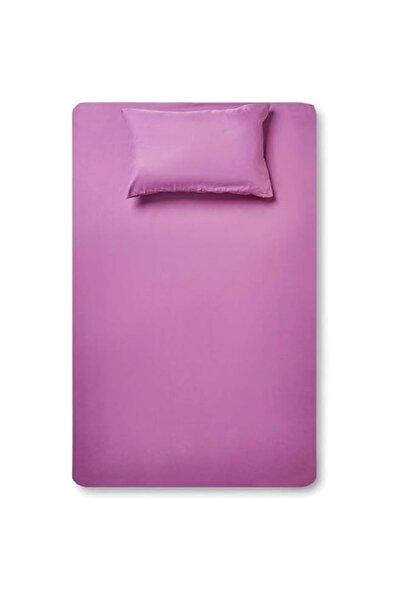 Generic طقم ملاءات سرير من الألياف الدقيقة بلون البرقوق من رحالايف، قطعتين، م...