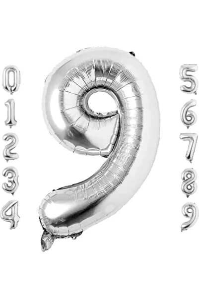 Baloncu Dükkanı بالون فضي عمر سنة واحدة 34 بوصة (76-82 سم)