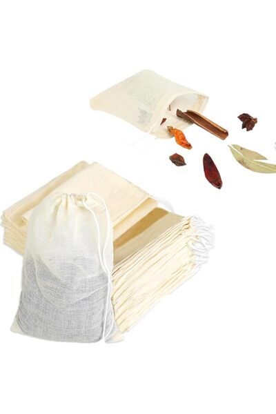 Generic Spice Bags for Cooking, 3x4 Inch Muslin Bags with Drawstring Tea Filter Bags Cheesecloth Bags for S