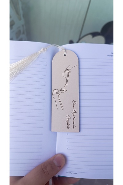 şeyma lazer İsme Özel Ahşap Kitap Ayracı 5Adet