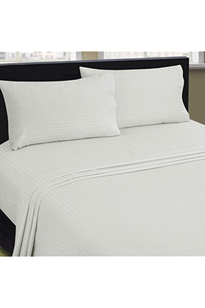 Generic طقم ملاءات سرير مخططة من بليس كاسا، 3 قطع، مقاس كينج (180×200+30 سم)،...