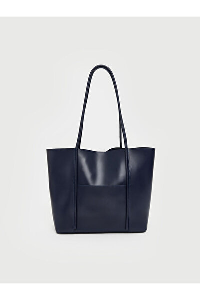 LC Waikiki Sparkling Selections from Shining Store |   Navy Blue Leather Look Women's Shoulder Bag