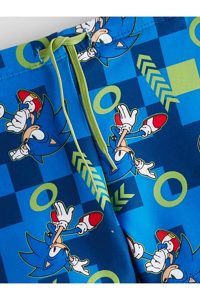 LC Waikiki Sparkling Selections from Shining Store |   Blue Sonic Printed Boy's Boxer Swimsuit