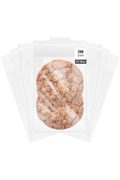 Generic Brand 200 Pcs Clear Cellophane Treats Bags for Packaging, Self Adhesi...