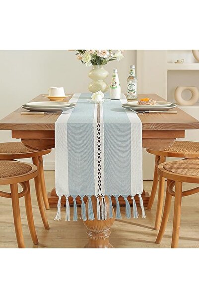 Generic NALACAL Linen Table Runner, Boho Farmhouse Macrame Table Runners with...