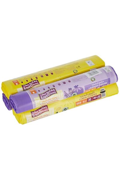 Generic Enviro Care Scented Garbage Bags, Pack of 4, 46 X 52 CM, 30pcs, 5 Gallons, Lavender, Lemon and Vani