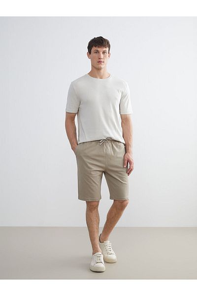 LC Waikiki Quality Parts from Celebi Store |   Navy Blue Standard Fit Men's Shorts with Tie Waist