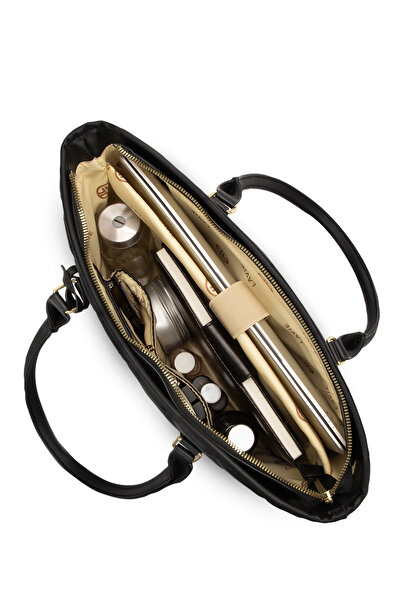 LAVIE SIGNATURE Boston Woman's Tote Bag(BLACK)