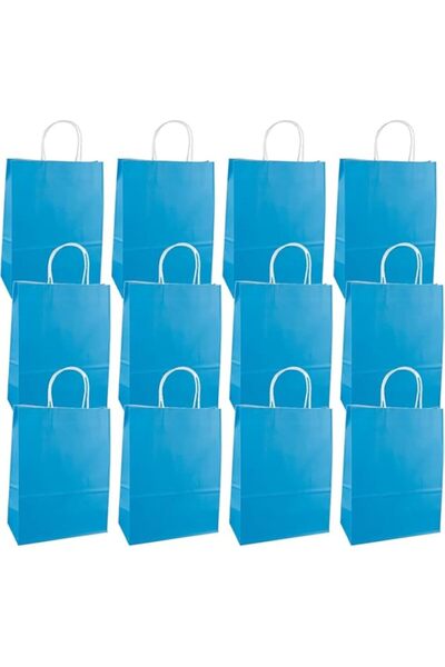 Generic مجموعة أكياس هدايا ECVV، 24 قطعة، أكياس ورقية صديقة للبيئة بمقابض، أك...