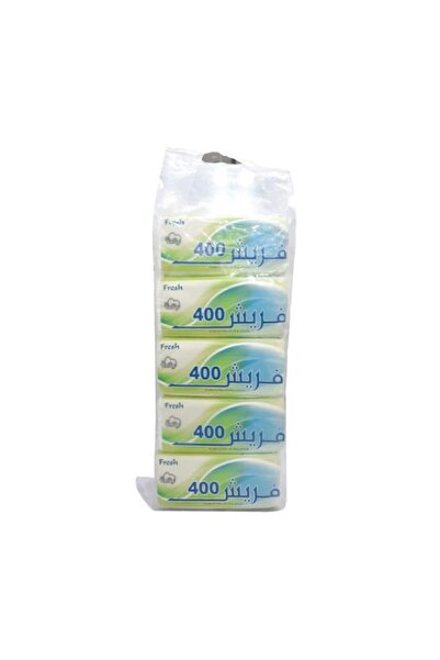 Generic عبوة من 5 مناديل نايلون للوجه - ناعمة ورقيقة - 400 ورقة في العبوة، عب...