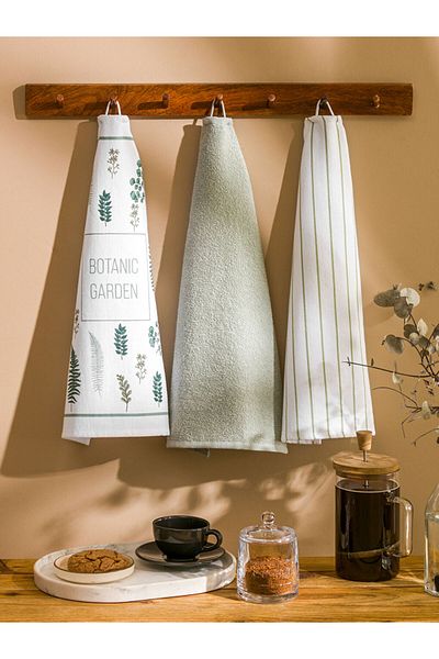 LC Waikiki Sparkling Selections from Shining Store |   Mixed Printed Drying Cloth 3-Piece 40X50 cm