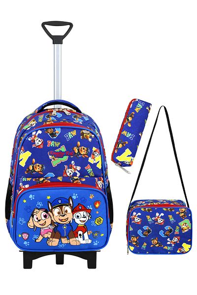Kingston Hill Set de genți pentru școala primară Paw Patrol Rickshaw din 3 piese - Mecanism fix Rickshaw (pieptene pliabil)
