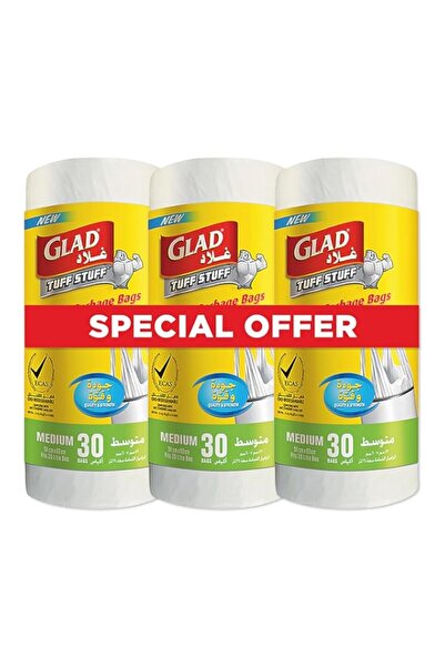 Generic أكياس قمامة جلاد، 30 كيسًا بمقبض متوسط، عبوة من 3 قطع، قوية ومتينة لل...