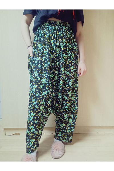 hoaryage Viscose Press Fabric Floral Patterned Shalwar with Pockets 100% Cotton 38Size100Kilogram