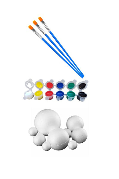 everart Güneş Sistemi Maketi İçin 9 Lu Boyanabilir Strafor Top Seti Gezegenler Modeli