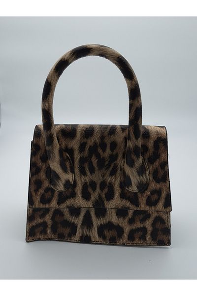 Silblack Leather Shoulder Strap Single Handle Women's Bag – Leopard, Houndstooth Black-White, Zebra, Motif Pattern