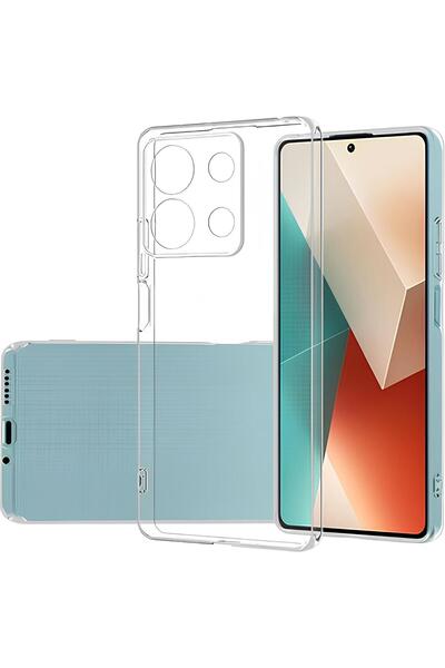 Q Aksesuar Xiaomi Redmi Note 13 Pro Uyumlu Renksiz Silikon Şeffaf Telefon Kılıfı
