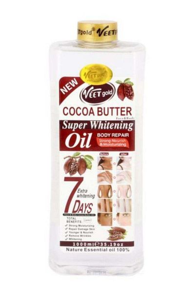 Veet Gold Cocoa Butter Face And Body Super Whitening Oil 300 ml