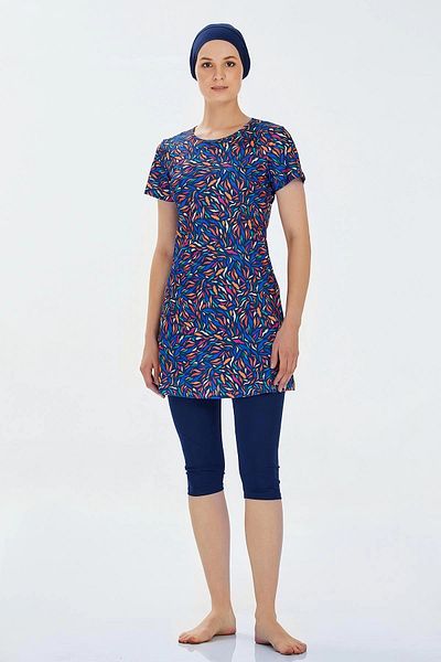 Modestia Rozamay 9302 Hijab Swimsuit - Dark Navy Blue - L