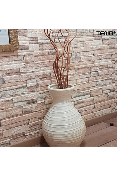 Teno Set 10x Tapet Caramida 3D Teno®, suprafata acoperire 5.3 mp, 70x77 cm, crem