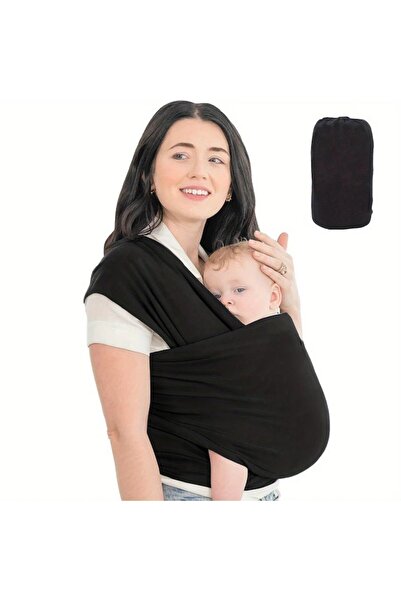 Kardett Marsupiu Wrap Negru pentru Bebelusi, Textil Moale si Elastic, Suport ...