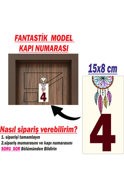 sıradışıhediyem Fantastic Model Door Number Metal Door Number Door Ornament15...