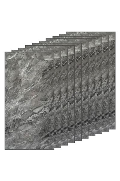 Teno Set 20x Tapet Marmura Premium 3D Teno®, suprafata acoperire 3.6 mp, 30x60 cm, gri inchis