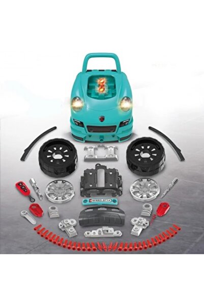 Kardett Car Service Repair Set for Kids, Educational Game, 61 Pieces, Sounds, Lights, Steering Wheel and Telecom