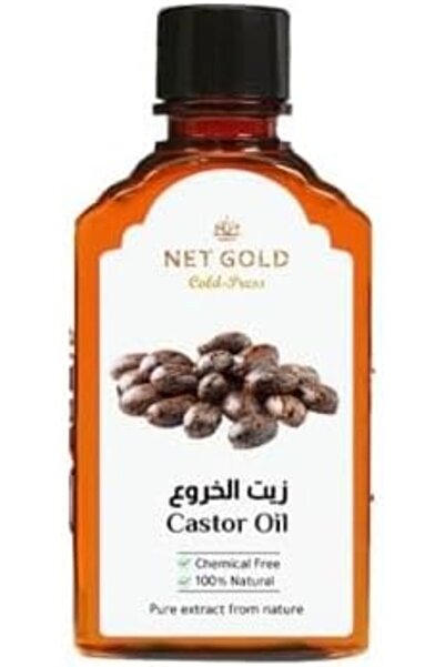 NET GOLD زيت الخروع من نت جولد، ١٢٠ مل - نقي ومغذي للشعر والبشرة والرموش