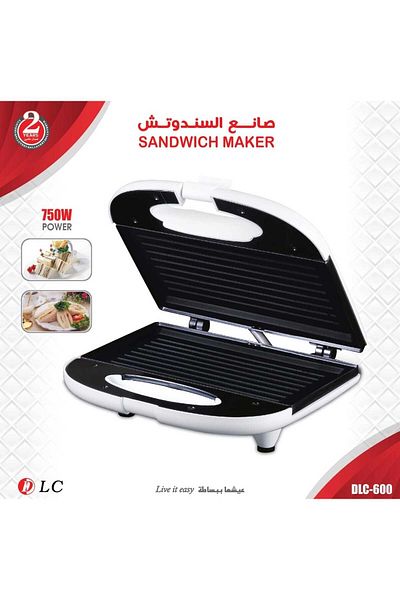 DLC SANDWICH MAKER DLC-600 750W Black