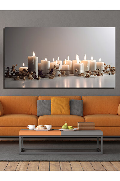 ESLEM ÇOKLU MUM BASKILI KANVAS TABLO
