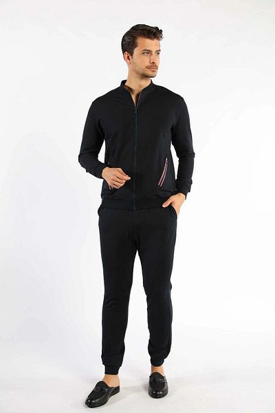 Modestia D's Damat 1503 Men's Tracksuit Set - Black - m