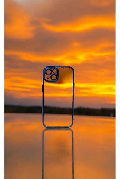 OEM Husa plating frame, pentru Iphone 14, albastru