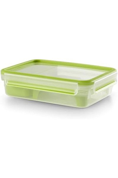 TEFAL Masterseal Food Keeper 1.2 Litre Brunch Box, Green, Plastic