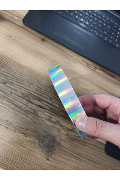 ESEMİZ Hologram Rainbow Ornament (2.5Cmx50Meters) Ribbon Hologram Tape Wedding Ornament Bridal Car