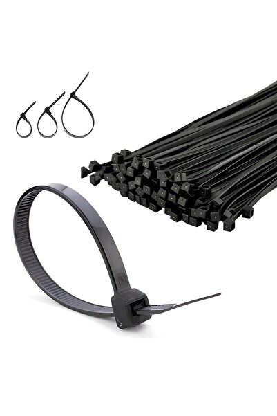 SNR Siyah Plastik Kablo Bağı Plastik Kelepçe 2,5MMX20Cm 100
