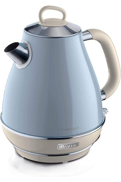 ARIETE Vintage Electric Kettle, 1.7L, 2000W, Auto Shut-Off, Cordless Base, Removable and Washable Fi