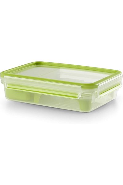 TEFAL Masterseal Food Keeper 1.2 Litre Brunch Box, Green, Plastic