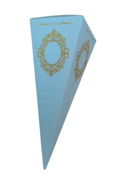 URZ GRUP مخروط كرتون أبيض للحلوى، حلوى اللوكم، علبة هينا، عبوة من 25 قطعة