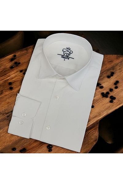 GÖMLEK GALERİSİ Slim Fit Slim Fit Plain Long Sleeve Men's Shirt