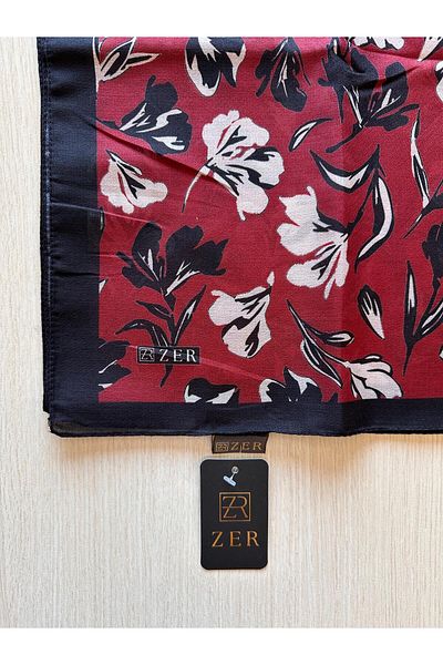 ZER Floral Motif Floral Patterned Special Design Shawl