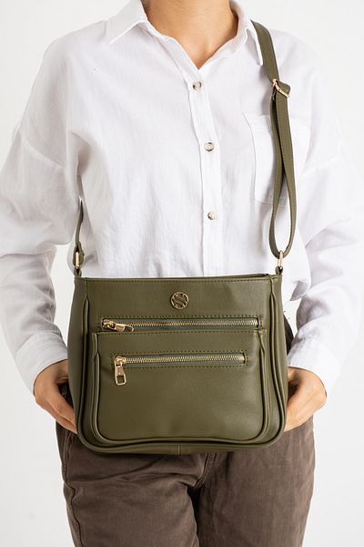 çkn sedat çakan çanta & fular & aksesuar Plain Skin Leather 5 Compartment Women's Cross-Body Shoulder Handbag 1399