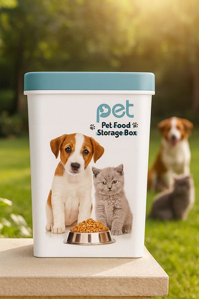 NY HOME Cat Dog Food Box Blue Cover 1 Piece
