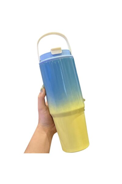 Mixbo Termos cu pai si maner, otel inoxidabil, 900 ml, albastru