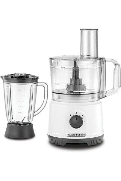 007 BLACK+DECKER Food Processor 800W, 24 Functions, 2L Bowl, 1.5L Blender - White (FX822-B5)
