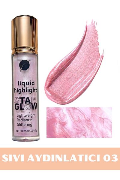 NUNUKO Star Glow Liquid Highlighter - Wet Look and Moisturizing Effect Illuminator (Intense Pigment)
